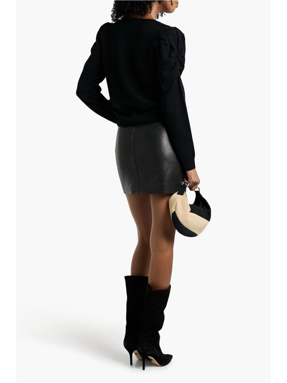 FRAME Frankie Cashmere/Wool Blend Ruched Sweater (Size: M) - Picture 3 of 6